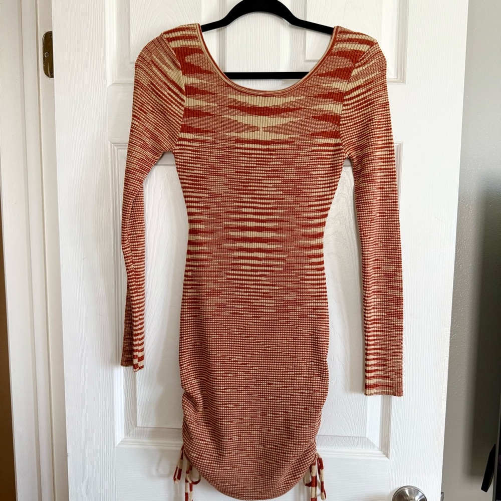 Fashion Nova Striped Long Sleeve Dress